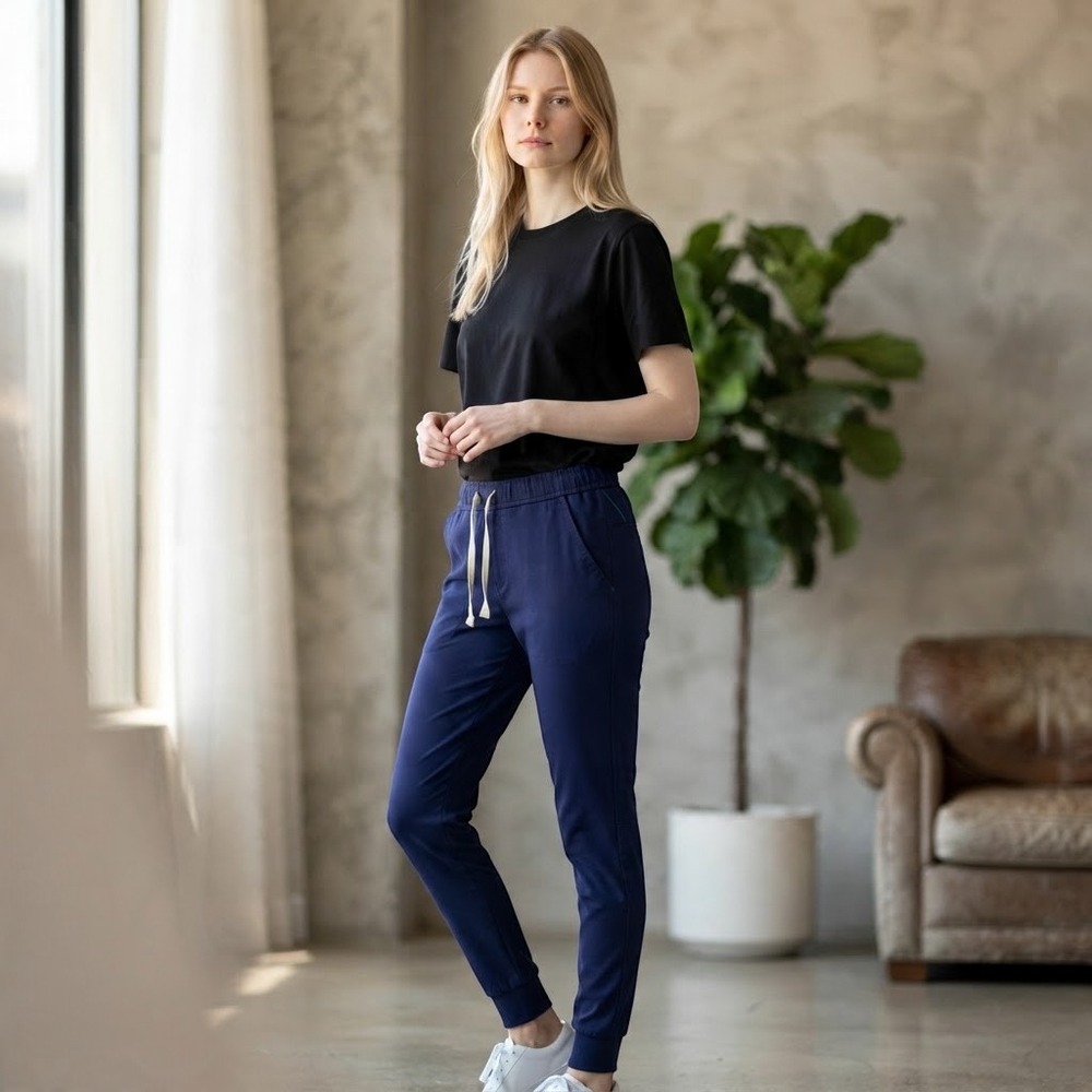FIGS Zamorra Jogger Scrub Pants Womens Small Navy Blue Medical Nursing Scrub
